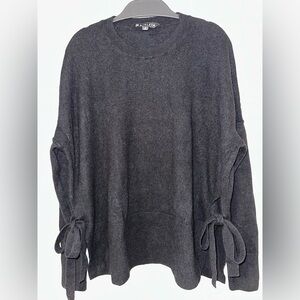 Athleta Black 100% Cashmere Sweater with Tie Details LIKE NEW